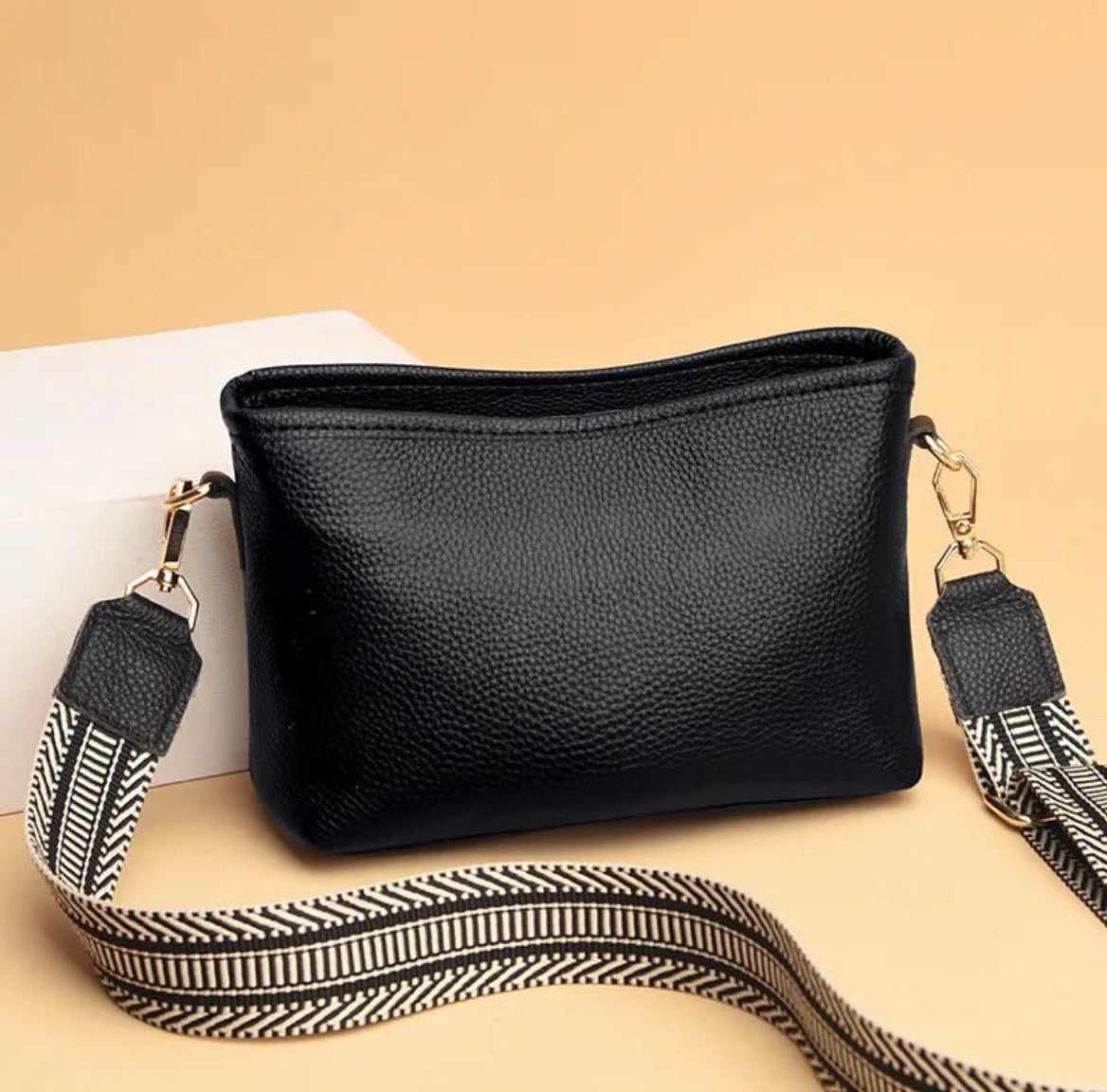 Genuine Leather Crossbody Black Bag Oasis Obsessions