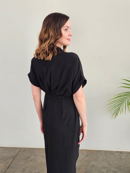 Aldi Wrap Dress - Black