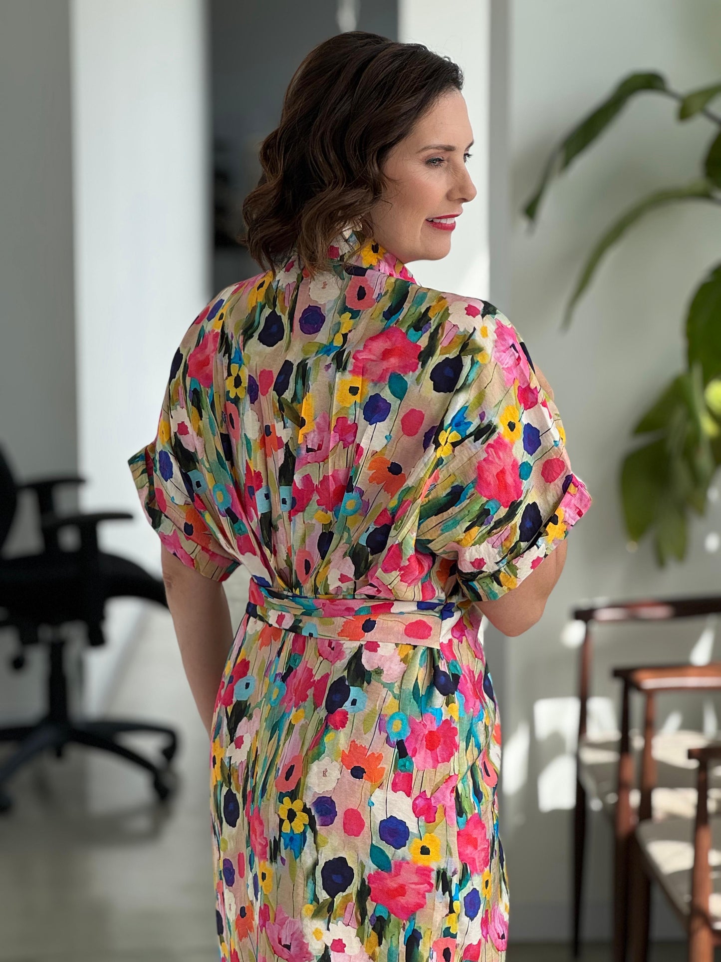 Aldi Wrap Dress - Floral Smudge