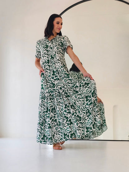 Brittany Maxi Greenery Dress