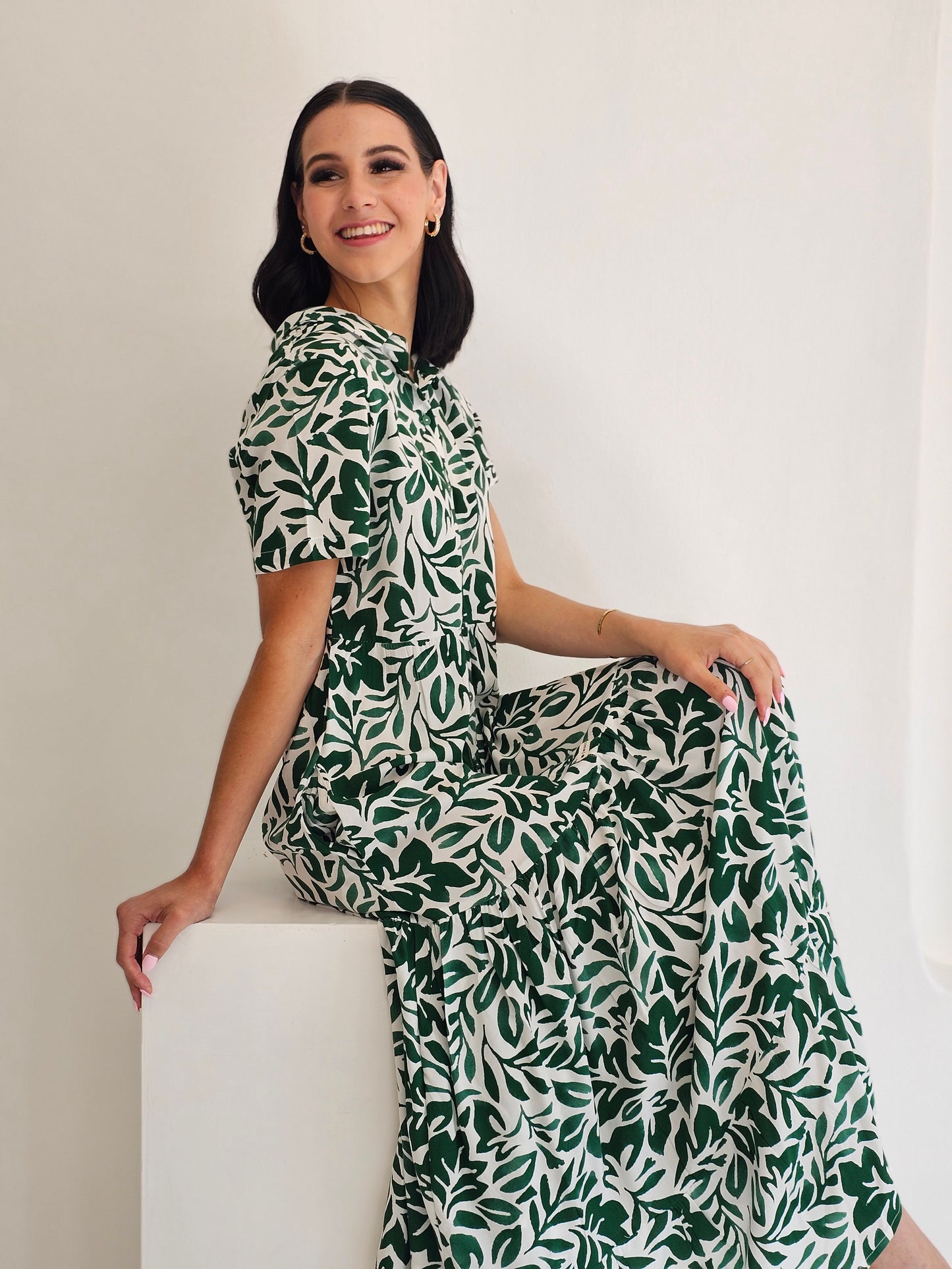 Brittany Maxi Greenery Dress