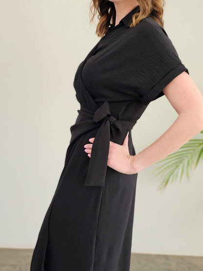 Aldi Wrap Dress - Black