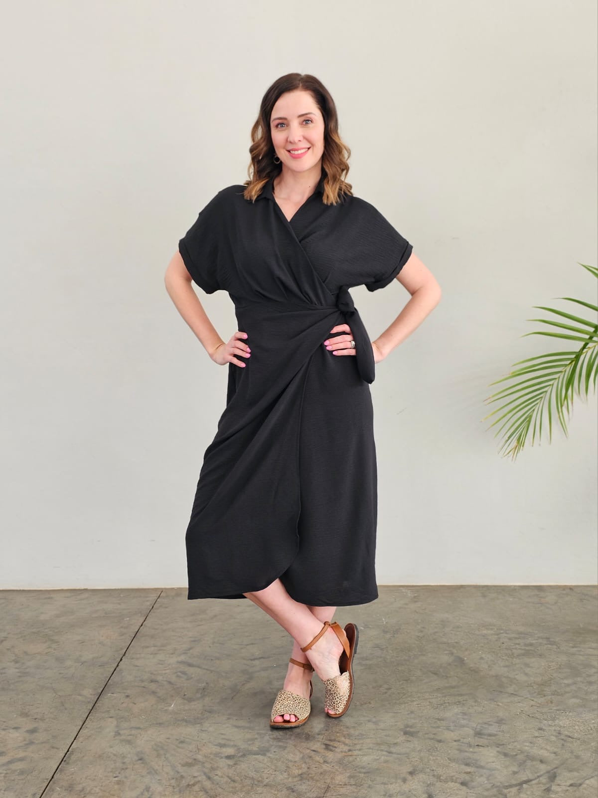 Aldi Wrap Dress - Black