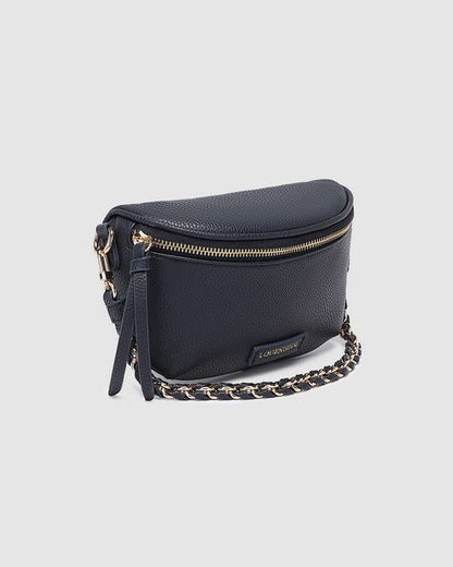 Halsey Sling Bag in Navy - Louenhide