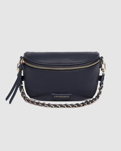 Halsey Sling Bag in Navy - Louenhide