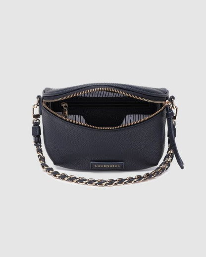 Halsey Sling Bag in Navy - Louenhide